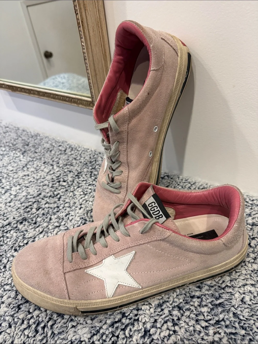 Golden Goose Grindstar sneakers, special edition, pink suede, good condition